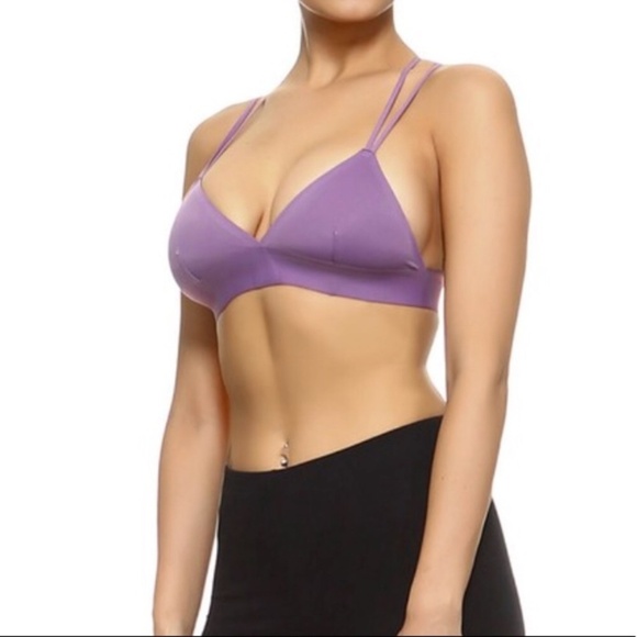 Yelete Other - UNWORN Purple Deep V neck seamless silky bra